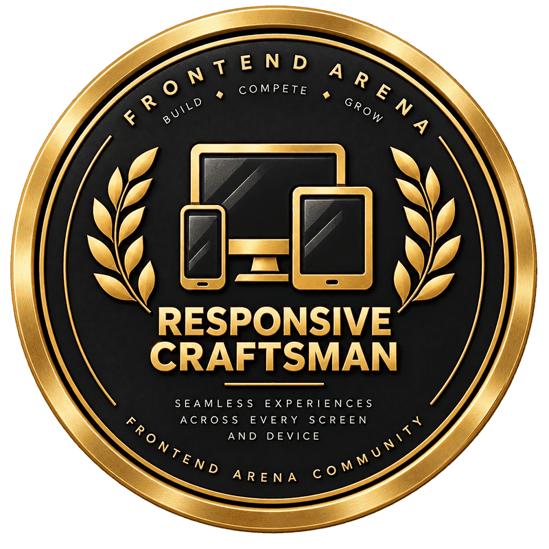 Frontend Arena Responsive Craftsman badge